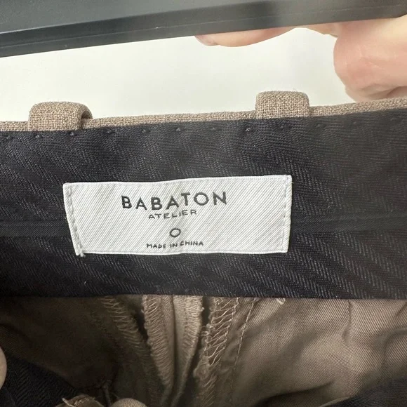 Babaton Straight-Leg Pants in Brown Taupe - Picture 3 of 3